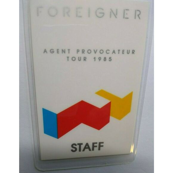 Foreigner Agent Provocateur Backstage Pass Original 1985 Rock Music Concert Tour - Picture 2 of 4